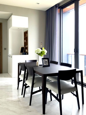 Condos for rent : ♦ Modern Decoration ♦ High floor 20+, 125.00 sq.m. | 2 bedrooms | Condo Near J Avenue Thonglor 2 mins., BTS Thonglor 5 mins. and Donki Mall 7 mins.