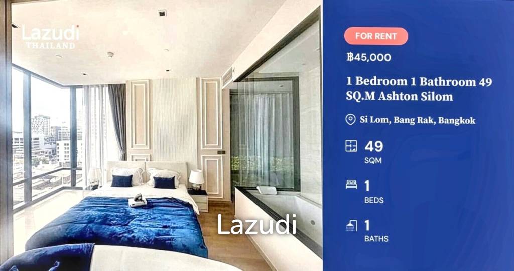 รูป 1 Bedroom 1 Bathroom 49 SQ.M Ashton Silom - รูปที่ 9/9