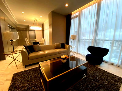 คอนโดให้เช่า : ♢ Nice Decoration ♢ ชั้น 20+ | 125.20 ตร.ม. 2 ห้องนอน 2 ห้องน้ำ | คอนโดใกล้ เจ อเวนิว ทองหล่อ 2 นาที, BTS ทองหล่อ 5 นาที, ดองกิ มอลล์ 7 นาที