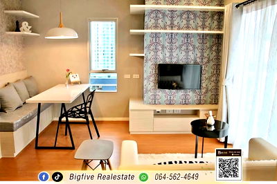 คอนโดให้เช่า :   A68-056   ให้เช่าคอนโด ลุมพินี พาร์ค รัตนาธิเบศร์ - งามวงศ์วาน ห้องมุม 36 ตรม. พร้อมเครื่องใช้ไฟฟ้าเฟอร์นิเจอร์ครบ✨