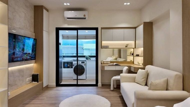 ปล่อยขายคอนโดศรีธนา1 ห้องรีโนเวทใหม่ เฟอร์ฯใหม่ทุกชิ้น ใกล้เมญ่า , นิมมาน , มช.