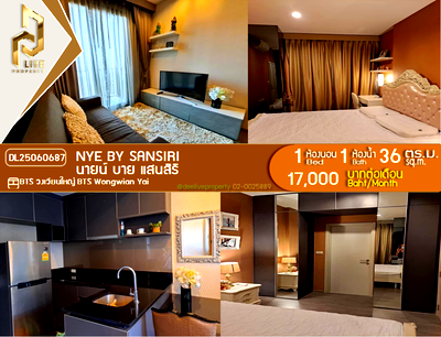 Condos for rent : DL25060687 Condo for rent, Nye by Sansiri near BTS Wongwian Yai, ready to move in, call urgently 0653619502 LineID @952jdxxk