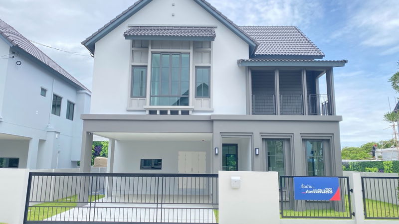 ขายบ้านเดี่ยว : ขายบ้านใหม่! โครงการสราญสิริ พระราม2🏡 บ้านเลขที่ 99/127 บ้านเดี่ยวสไตล์โมเดิร์น ฟาร์มเฮ้าส์ ใกล้ทางด่วน💥ราคาพิเศษ พร้อมอยู่