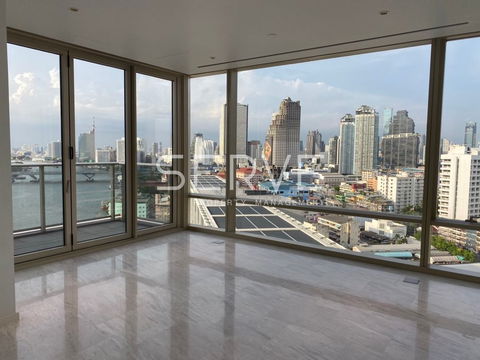  Corner unit 2 Bed 2 Bath 1 Living room with Bathtub & Jacuzzi Luxury Condo Near to Asiatique-Four Seasons Private Residences