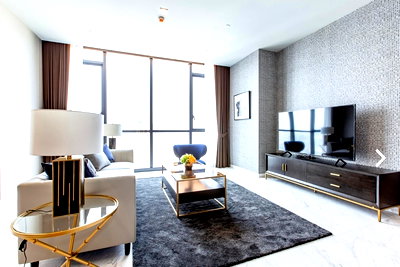 Condos for rent : ♦ Nice Decoration ♦ High floor 20+, 125.00 sq.m. | 2 bedrooms | Condo Near J Avenue Thonglor 2 mins., BTS Thonglor 5 mins. and Donki Mall 7 mins.