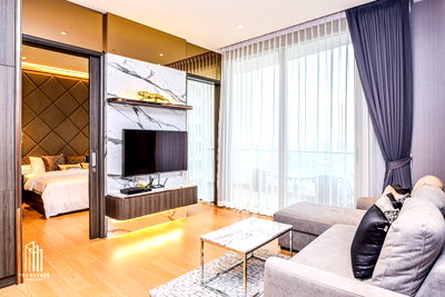 Condos for rent : Condo For RENT *Magnolias Waterfront Residences ICONSIAM High Floor 40+ Corner Room, East, Chao Phraya River View @80,000 Baht