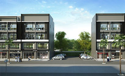 ให้เช่า โฮมออฟฟิศ 3.5 ชั้น H-Cape Biz Sector อ่อนนุช | ห้องริมถนน | หน้ากว้าง | ทำเลลงทุน