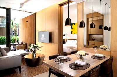 ขายคอนโด : Call : 064-992-8997 Twinpalms Montazure Residences Phuket ติดชายหาดกมลา (Beachfront Villa) ห้องใหญ่พิเศษ 153 ตารางเมตร 1 ห้องนอน ชั้น1 ตกแต่งครบ