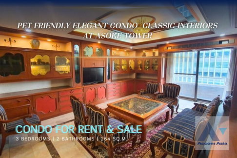 🔼🔽 AccomA 📩 Elegant condo with luxurious classic interiors at Asoke Tower (13001119)