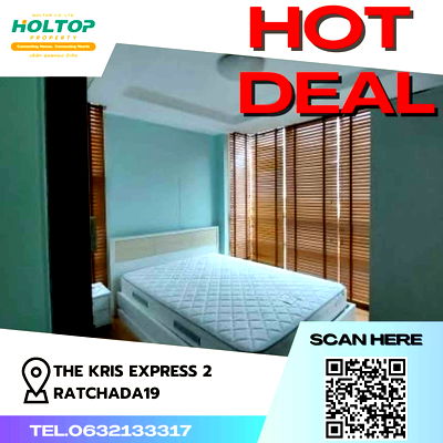Condos for rent Ratchadapisek 19 : #Z1199 For rent The Kris Express 2 Ratchada19