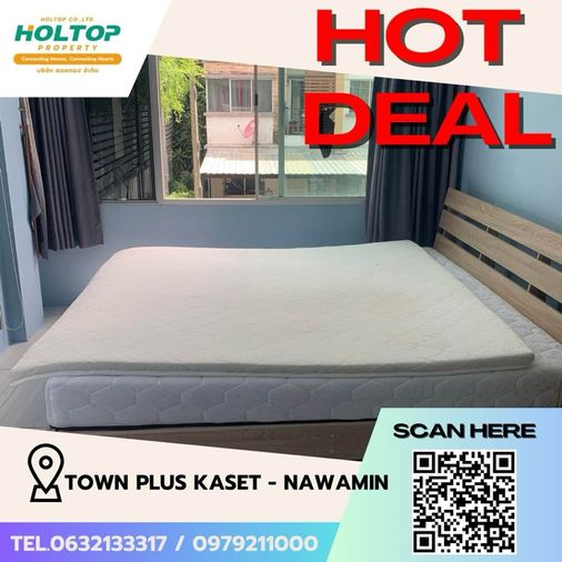 3-bed townhouse for rent, 182 sqm, 28.4 sq wah, Townplus Kaset-Nawamindra