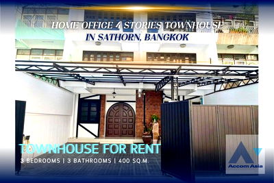 เช่าทาวน์โฮม วิทยาลัยสารพัดช่างธนบุรี : 🔼🔽 AccomA 📩 Classic house with wood interior and spiral staircase in Sathorn (AA34027)