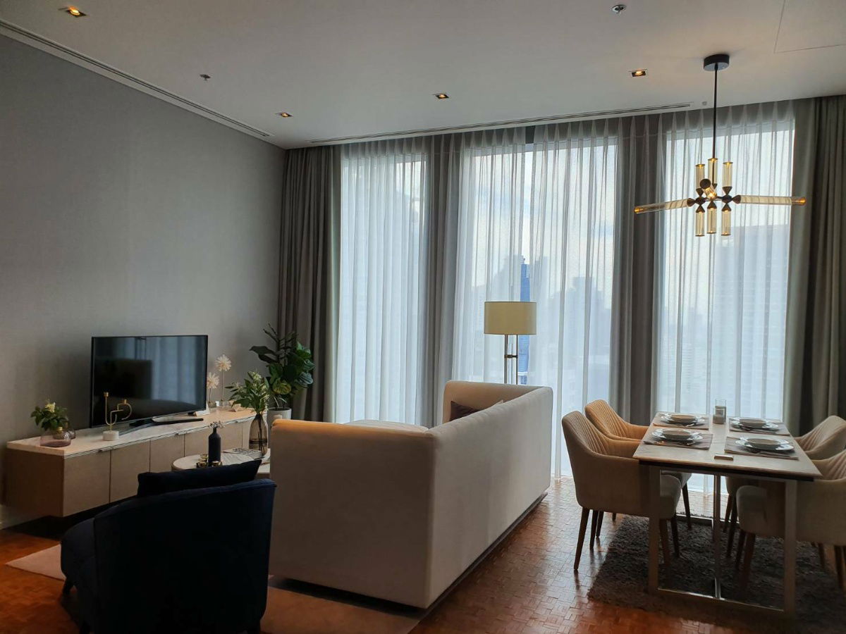 picture ♦ Luxury style ♦ 25++ Floor 132.98 sq.m. | 2 Beds, Fully furnished | near BTS Chong Nonsi 2 mins, King Power Mahanakhon 3 mins, Sathorn Square 4 mins - 2/15