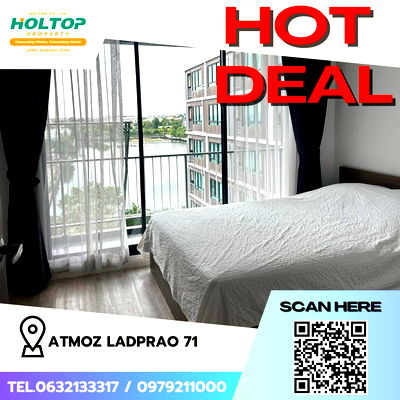 เช่าคอนโด เขตลาดพร้าว : #Z1230 ให้เช่าคอนโด Atmoz Ladprao 71