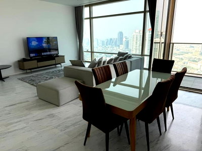 คอนโดให้เช่า : ❖ Prime Location ❖ ชั้น 30+ 192.00 ตร.ม. | 3 ห้องนอน 3 ห้องน้ำ | ใกล้รถไฟฟ้า BTS สะพานตากสิน 6 นาที, เอเชียทีค เดอะ ริเวอร์ฟรอนท์ 5 นาที