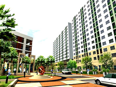 Condos for rent Sripatum University : LTN226  Lumpini condoTown Ramintra-Laksi, Floor 1, Building E1, size 28 sqm. 8,500.-/month, 064-959-8900