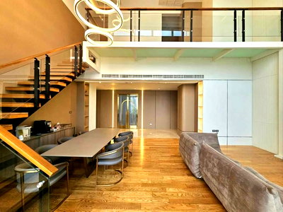 คอนโดให้เช่า : ► Duplex ◄ ชั้น 40+ 300.86 ตร.ม. | 4 ห้องนอน วิวแม่น้ำเจ้าพระยา | ใกล้ ไอคอนสยาม 1 นาที, BTS กรุงธนบุรี 2 นาที