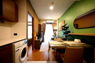เช่าคอนโด ตลาดหนองหอย : ให้เช่า arise condo ใกล้สนามบิน, ใกล้โรงเรียนวารี, ห้องครัวแยกสัดส่วน, เฟอร์ครบพร้อมหิ้วกระเป๋าเข้าอยู่ T.094-651-1456