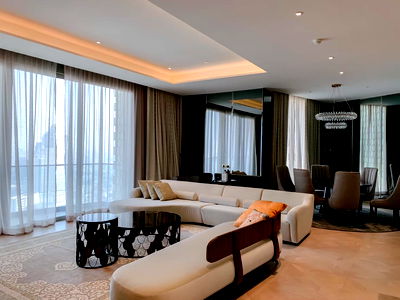 คอนโดให้เช่า : ♦ High floor ♦ ชั้น 30+ วิวแม่น้ำเจ้าพระยา | 3 ห้องนอน 223.98 ตร.ม. | คอนโดติดแม่น้ำเจ้าพระยา, Icon siam, BTS เจริญนคร