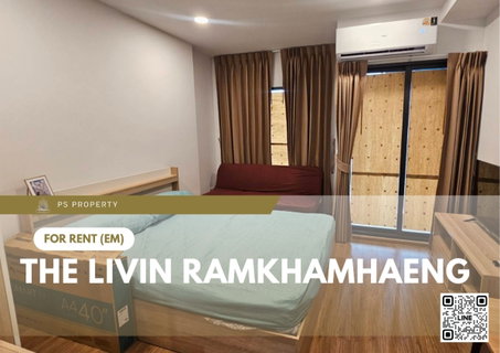 รูปภาพ ให้เช่า 📍 The Livin Ramkhamhaeng 📍 เฟอร์นิเจอร์ และ เครื่องใช้ไฟฟ้าครบ ใกล้ MRT ลำสาลี