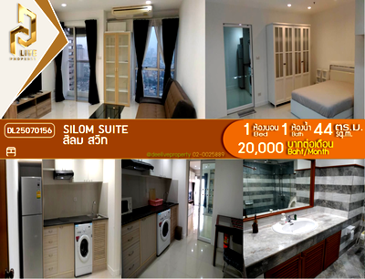 เช่าคอนโด BTS เซนต์หลุยส์ : DL25070156 ให้เช่าคอนโด สีลม สวีท (Silom Suite) ใกล้ BTS เซนต์หลุยส์ พร้อมเข้าอยู่ โทรด่วน 0638692663 LineID @655ebbvc