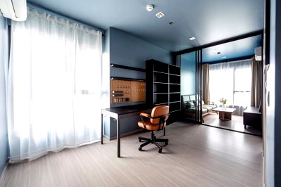 Condos for rent : 📲Line ID @556ryccg 🏢40 sqm 1 BedroomPlus Floor43 Life Asoke-Rama 9 Fully furnished near Subway MRT Rama9