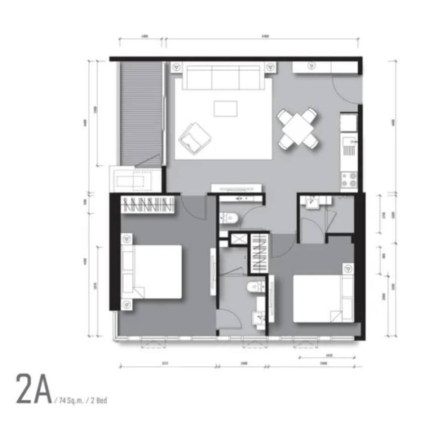 picture 2-BR Condo at The Lofts Ekkamai near BTS Ekkamai (ID 2028486) - 12/21