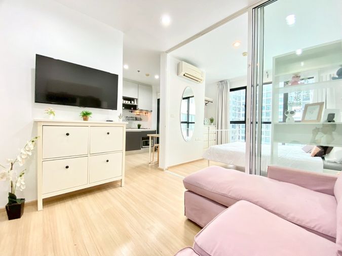 ให้เช่าคอนโด The Best Condo แจ้งวัฒนะ ชั้น14 วิวสระ  เฟอร์ครบ พร้อมเข้าอยู่! 8500 B-M 26ตร.ม. 2 แอร์ 2 ตัว ห้องทำใหมทั้งห้อง  ไกล้ MRTสีชมพู 