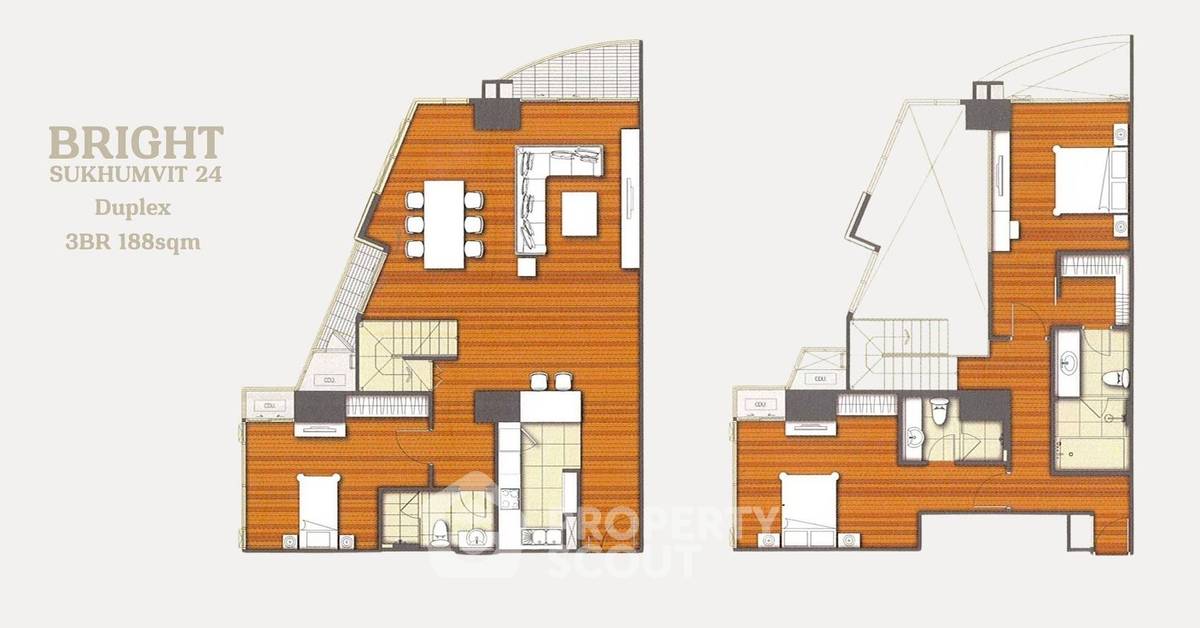 รูป คอนโด 3-ห้องนอน ที่ ไบร์ท สุขุมวิท 24 คอนโดมิเนียม ใกล้ BTS พร้อมพงษ์ (ID 2168972) - รูปที่ 8/8