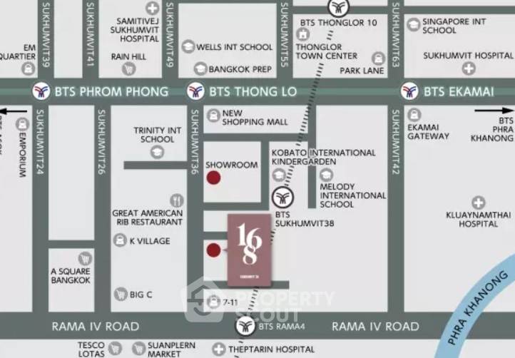 รูป คอนโด 1-ห้องนอน ที่ 168 สุขุมวิท 36 ใกล้ BTS ทองหล่อ (ID 1876708) - รูปที่ 17/17
