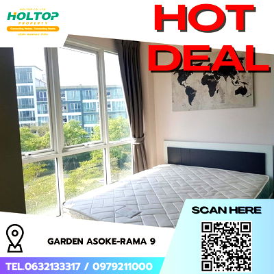 เช่าคอนโด โฮมโปร พลัส เพลินจิต : #R4983 ให้เช่าคอนโด Garden Asoke-Rama 9