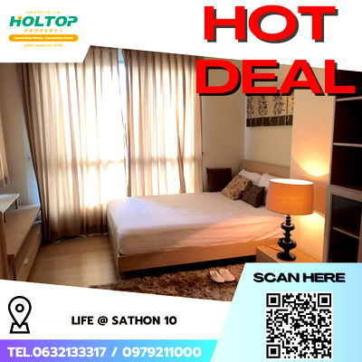 เช่าคอนโด BTS เซนต์หลุยส์ : #R4996 ให้เช่าคอนโด Life @ Sathon 10