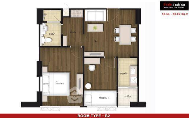 picture 2-BR Condo at Chewathai Ratchaprarop near BTS Victory Monument (ID 597644) - 14/15