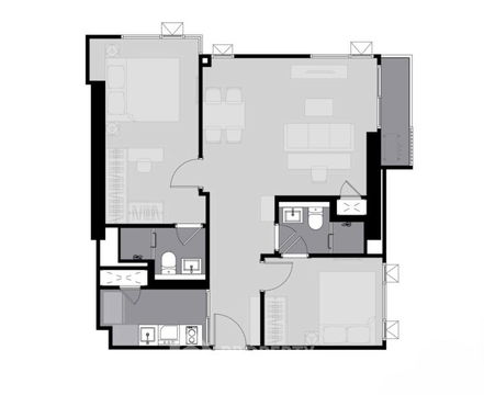 2-BR Condo at LIFE Rama 4 - Asoke near MRT Queen Sirikit National Convention Centre (ID 2013584)