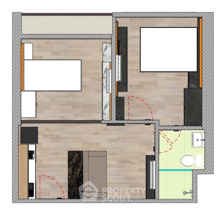 รูป คอนโด 2 ห้องนอน Life สุขุมวิท 48 ชั้น 7 ใกล้ BTS พระโขนง (ID 513574) - รูปที่ 16/16