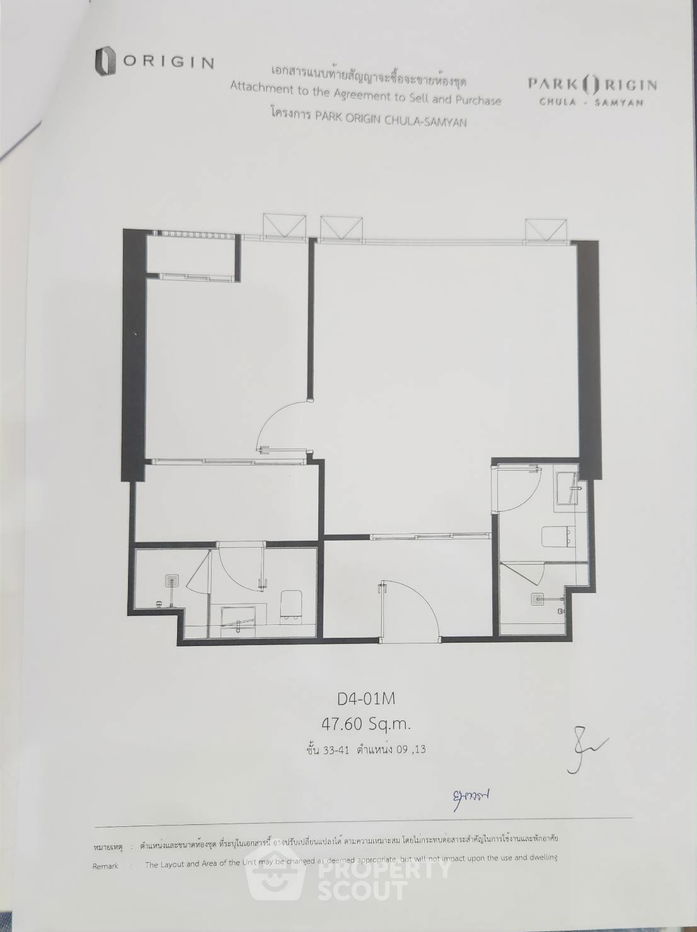 picture 2-BR Condo at Park Origin Chula-Samyan near MRT Hua Lamphong (ID 2144786) - 34/35