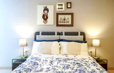Condos for rent : High-Floor 1-BR Condo, Siamese Exclusive Queens, 100m to MRT Queen Sirikit (ID 512897)