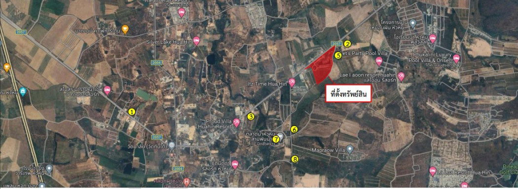 picture Land for sale, Hua Hin 112 Hua Hin Tique, size 43 rai 1 ngan 32 sq wa, on the road - 6/7