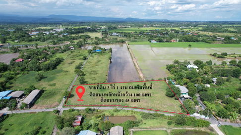 ขายที่ดินถมแล้วเต็มพื้นที่ เนื้อที่ 3 ไร่ 1 งาน หน้ากว้างติดถนน 100 เมตร หลังตลาดเมืองนครนายก