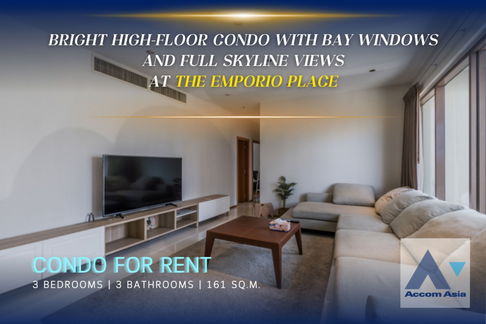 🔼🔽 AccomA 📩 Bright high-floor condo with bay windows and full skyline views at The Emporio Place (AA34704) 