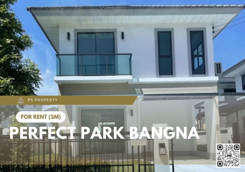 Houses for rent : Single house for rent 📍 Perfect Park Bangna 📍 3 bedrooms, 3 bathrooms, fully furnished and equipped with electrical appliances