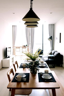 Condos for sale : ● Nice Decoration ● B Tower, 40+ Floor, Type B07 | 81.87 sq.m. 2 beds | Condo skywalk connect to BTS ploenchit and Central Embassy.