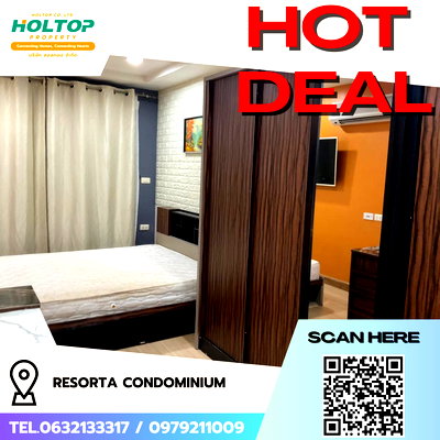 คอนโดให้เช่า : #R5050 ให้เช่าคอนโด RESORTA CONDOMINIUM (Yen Akat)