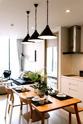 คอนโดให้เช่า : ● Nice Decoration ● ตึก B ชั้น 40+ Type B07 | 81.87 ตร.ม. 2 ห้องนอน | คอนโดมีSkywalk เชื่อมเข้า BTS เพลินจิตและCentral Embassy