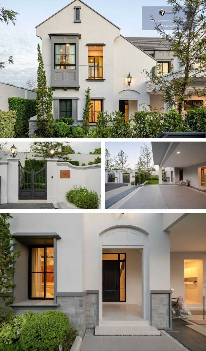 Houses for rent : Nantawan Rama9-New Krungthepkreetha | Corner house, facing south — private, receives wind all year round | #2025070910879