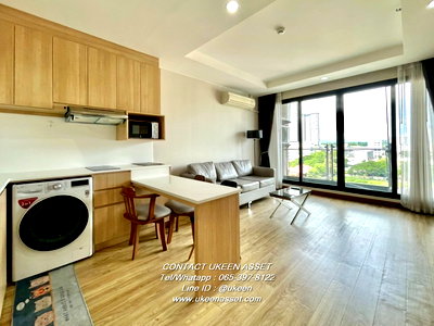 คอนโดให้เช่า : UK01-296 ให้เช่าคอนโด Ladda Plus ศรีราชา : 1 ห้องนอน | 49 ตร.ม. ชั้น 8 | ราคาเช่าเพียง 15,000 บาท/เดือน สไตล์มินิมอล วิวเมือง