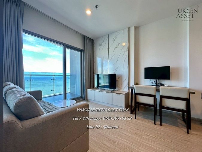 UK01-301 For rent The Symphony Condo Bangsaen - Sriracha | 1 bedroom | Size 57 sq m. 20th floor+  only 26,000 baht/month Fully furnished.