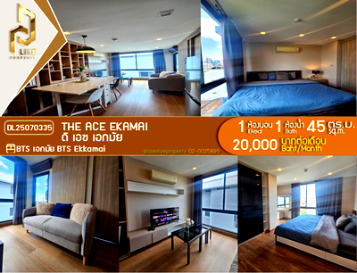Condos for rent : DL25070335 Condo for rent, The Ace Ekamai near BTS Ekkamai, ready to move in, call urgently 0800343450 LineID @655ebbvc