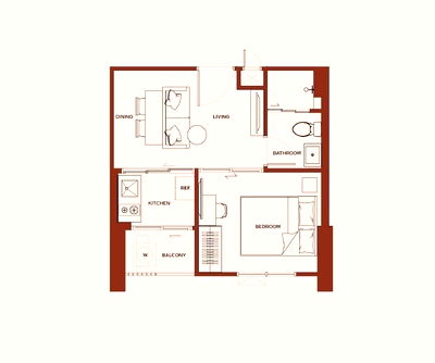 ขายคอนโด : ขาย Metris District Ladprao ห้อง28ตรม 1นอน ราคาดีที่สุด