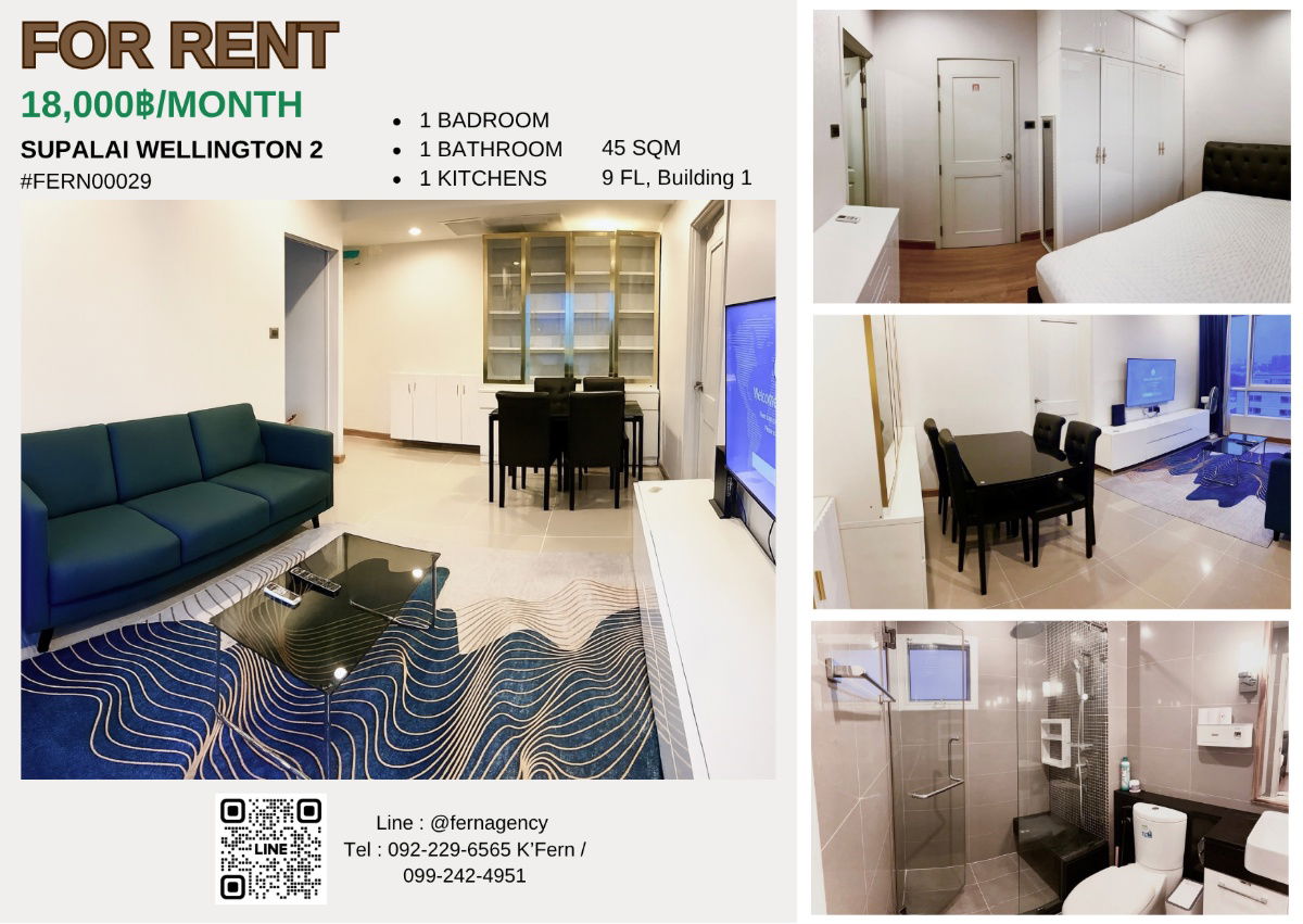 picture 🌟  for Rent at Supalai Wellington 2 – Fully Built-in, Fully Furnished, Ready to Move In, Near MRT Thailand Cultural Centre 🌟 - 1/10